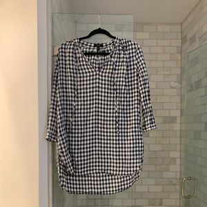 Jcrew gingham linen coverup